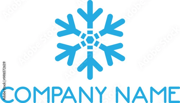Fototapeta snowflake icon logo design