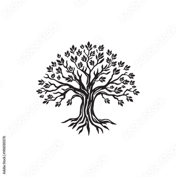 Fototapeta vector tree silhouette