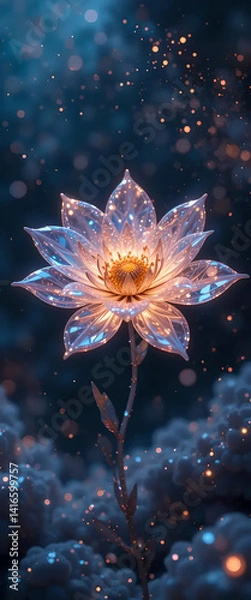 Obraz cosmic bloom 3D surrealism