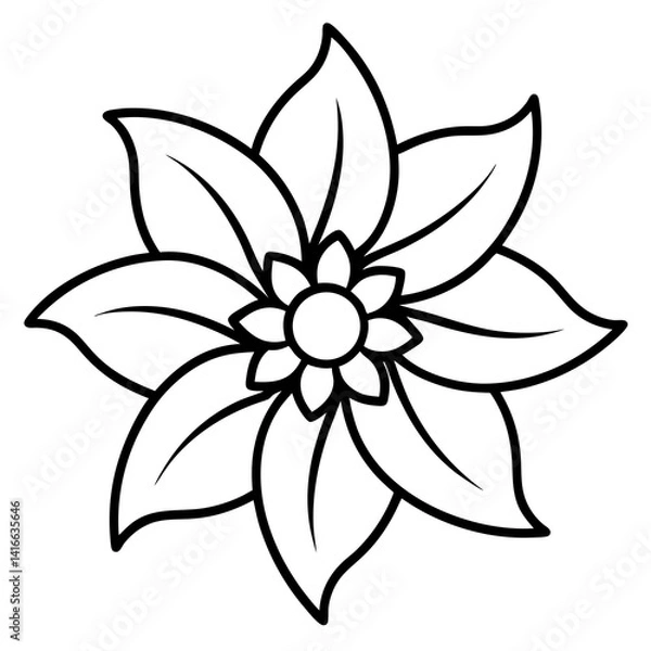 Obraz black and white flower