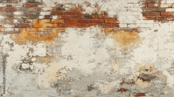 Fototapeta Weathered Red Brick Wall Texture Background