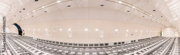 Obraz panorama inside air cargo freighter