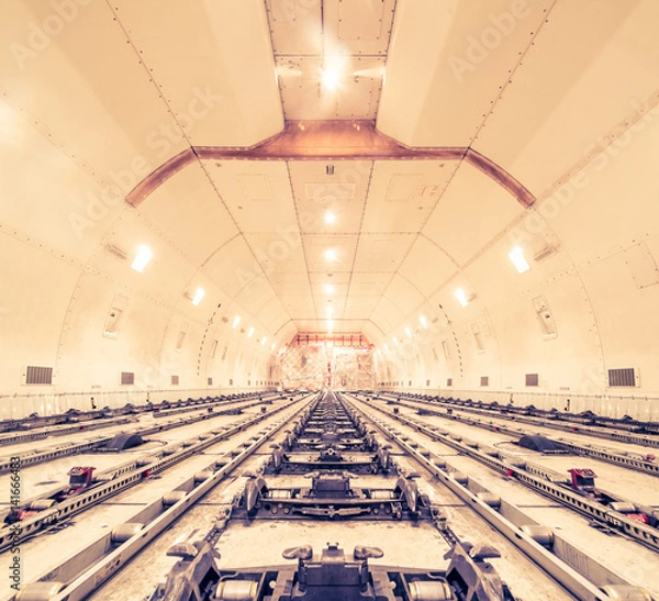 Obraz air cargo freighter - retro vintage filter effect