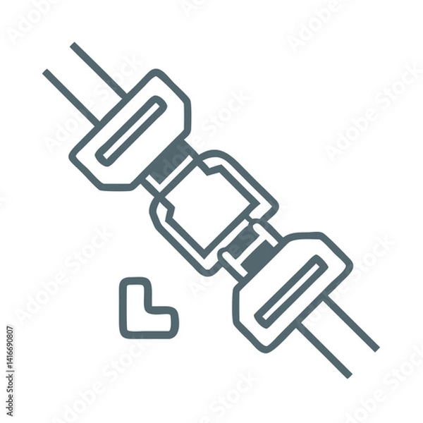 Fototapeta Seatbelt Icon Representing Passenger Safety System and Vehicle Protection