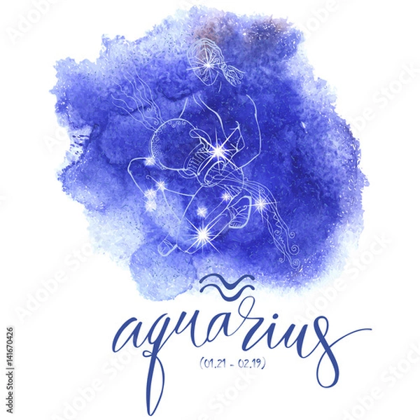Fototapeta Astrology sign Aguarius