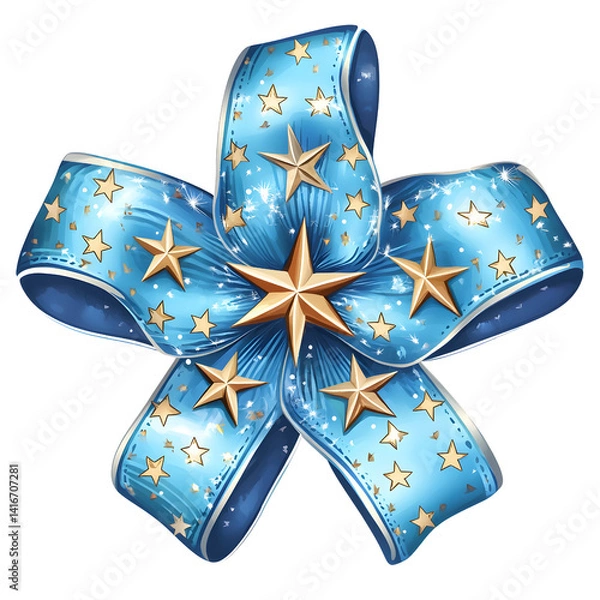 Fototapeta star pattern ribbon bow