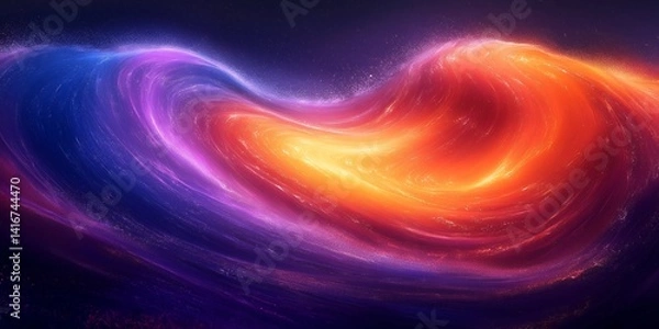 Fototapeta Abstract background with glowing lines ai generated art