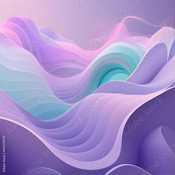 Fototapeta Vibrant 3D Abstract Dreamscapes Background. Texture.