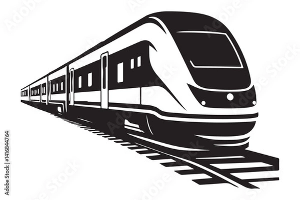 Obraz Modern high speed train vector illustration for transportation design ideas