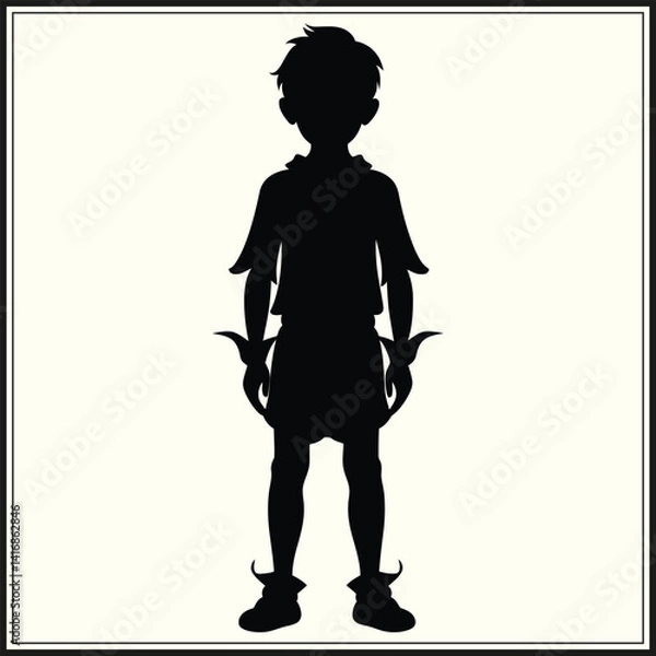 Fototapeta Elf Silhouette, Christmas