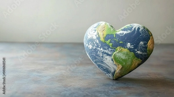 Obraz Heart-Shaped Earth   cc136644-bc97-4ce6-b204-1c9f4ea3c923