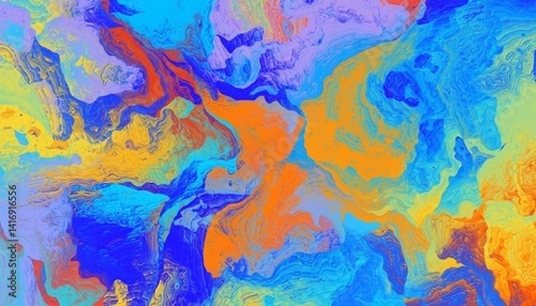 Fototapeta A stunning and artistic swirl composed of a vibrant array of colors, creating a mesmerizing abstract design