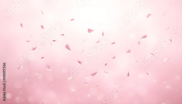 Obraz Soft Pink Petal Rain Background