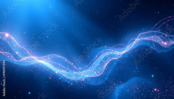 Obraz Deep Space Glitter Wave Galaxy Background