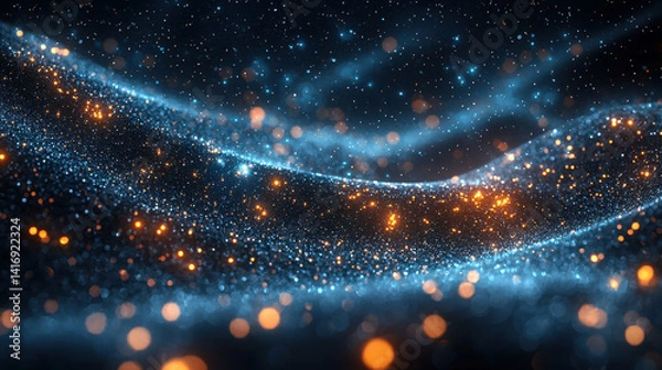 Fototapeta Exploration of cyber visuals showcasing heterogeneous hyperconverged systems with a digital matrix background