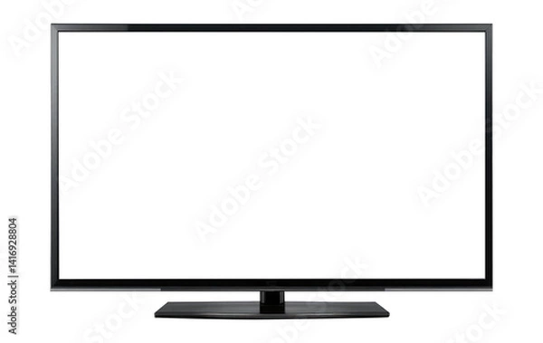 Obraz Modern Flat-Screen TV Isolated on Transparent Background – Smart LED Television PNG Cutout.