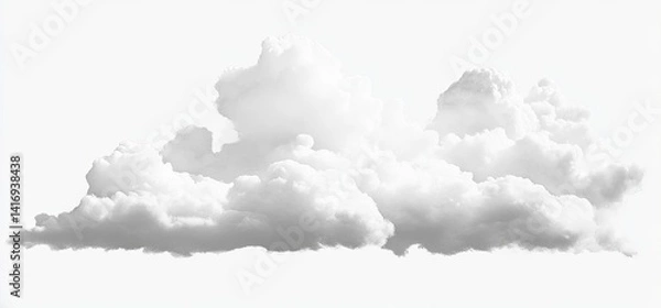 Obraz A large, fluffy cloud floats across a clear, white sky