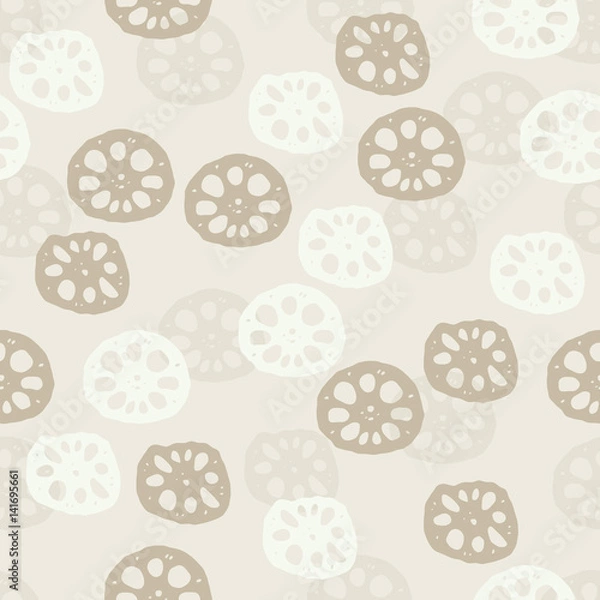 Obraz れんこん模様　シームレスパターン