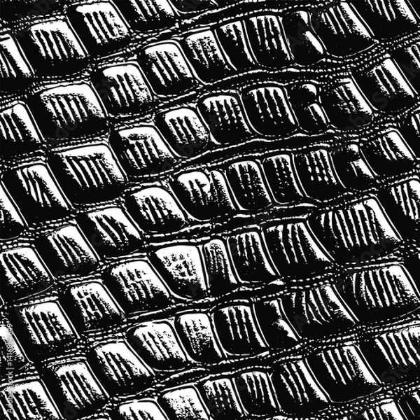 Obraz Monochrome Crocodile Skin Seamless Design