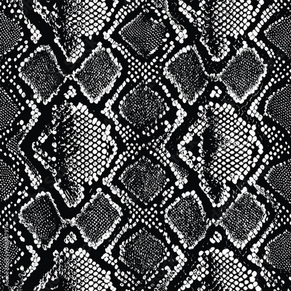 Fototapeta Monochrome Python Skin Seamless Artwork