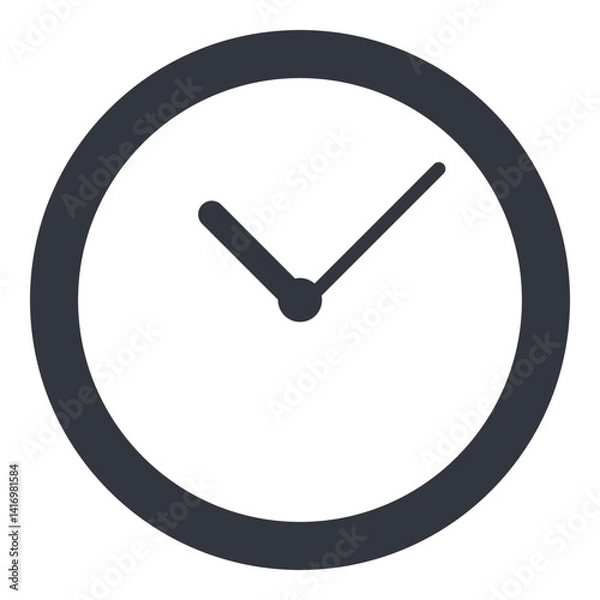 Fototapeta Vector Black Icon - Round Minimalist Clock