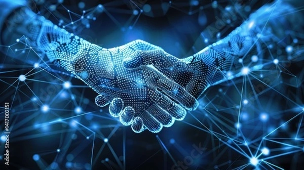 Fototapeta Investigate how AI-powered analytics are improving partner selection processes in strategic alliances.