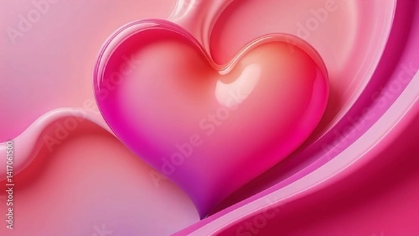 Obraz pink heart background