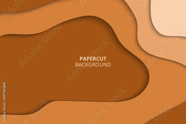 Obraz Minimal abstract papercut vector background with smooth layers
