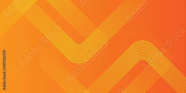 Fototapeta Abstract orange gradient geometric shape futuristic background. geometry shine and layer element vector for presentation design. Suit for business, corporate, institution, party, festive, seminar. 