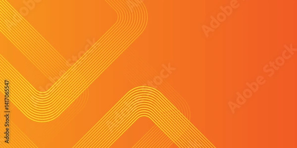 Fototapeta Abstract orange gradient geometric shape futuristic background. geometry shine and layer element vector for presentation design. Suit for business, corporate, institution, party, festive, seminar. 