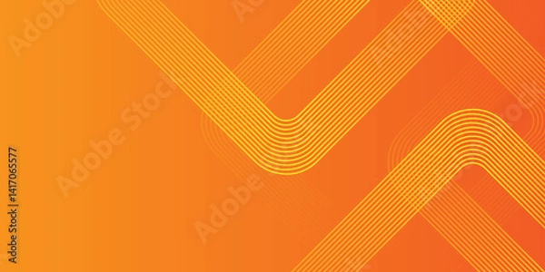 Fototapeta Abstract orange gradient geometric shape futuristic background. geometry shine and layer element vector for presentation design. Suit for business, corporate, institution, party, festive, seminar. 