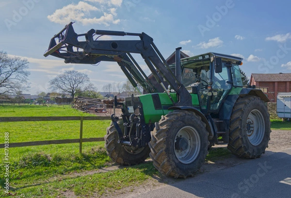Obraz grüner Traktor