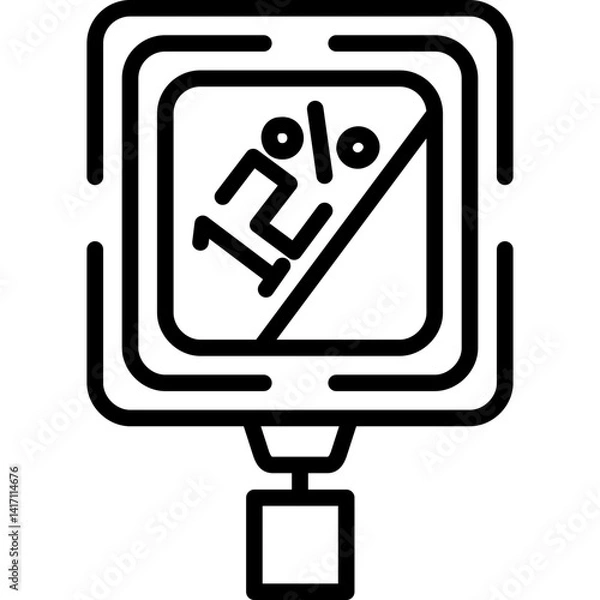 Obraz Steep Grade Icon