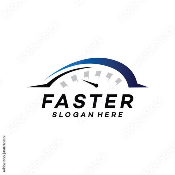 Fototapeta speed meter logo vector icon illustration