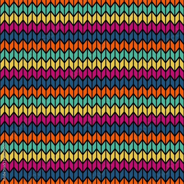 Fototapeta Knitted background pattern wallpaper knitting decorative print handmade textile knitting handiwork	
