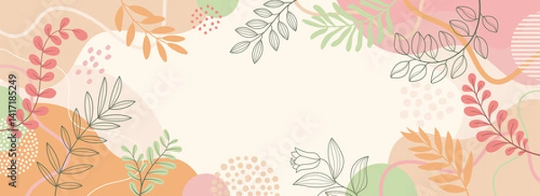 Fototapeta Design banner frame background .Colorful poster background