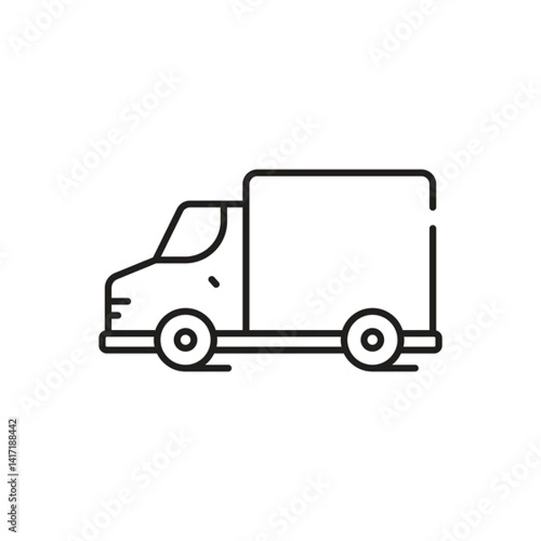 Fototapeta Delivery Van Vector icon