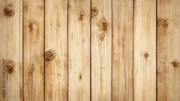 Fototapeta Light brown wooden background texture featuring a subtle wood grain pattern. High-quality surface ideal for design, decoration, and illustrations with ample copy space.