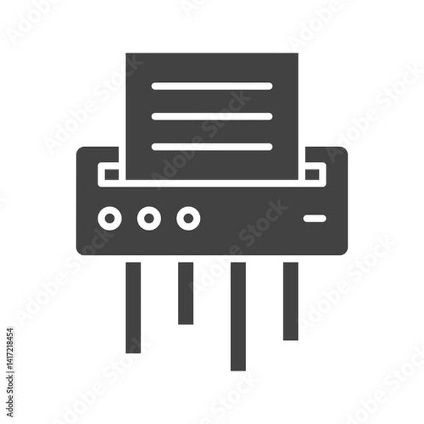 Fototapeta Paper Shredder icon vector image. Suitable for mobile apps, web apps and print media.