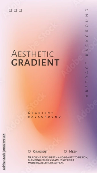 Obraz Abstract Gradient Background with Aesthetic Gradient Effect with Mesh Effect Background