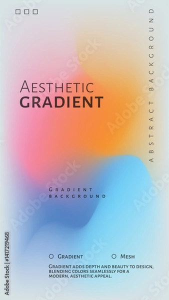 Obraz Aesthetic Gradient Effect with Abstract Gradient Background