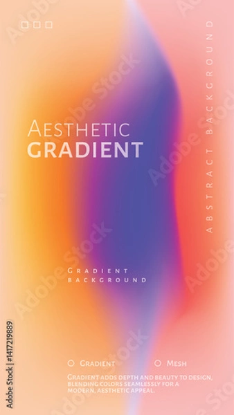Obraz Vibrant Gradient Effect with Abstract Gradient Background