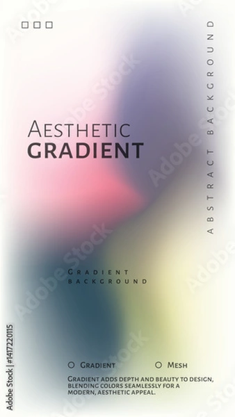 Obraz Abstract Background with Messy Color Blend with Gradient Effect