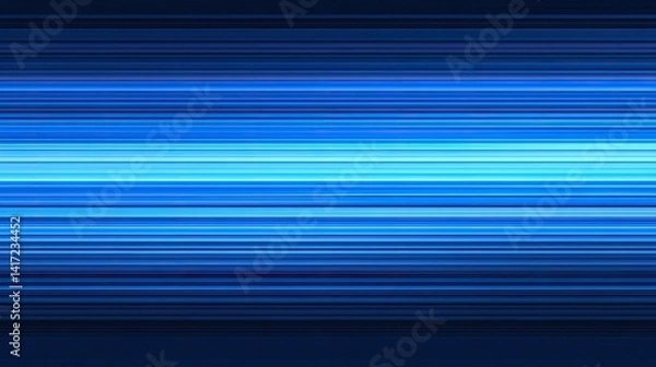 Obraz A vibrant, horizontal, gradient of blue lines creating a dynamic abstract background.