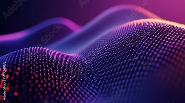 Fototapeta Abstract digital wave pattern with vibrant colors and intricate detail.