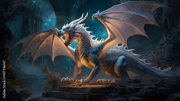 Obraz dragon in the night
