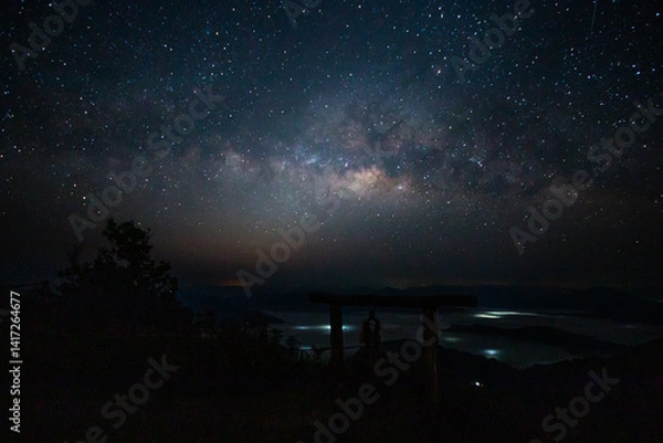 Obraz The Milky Way and the stars surrounding it are truly beautiful.