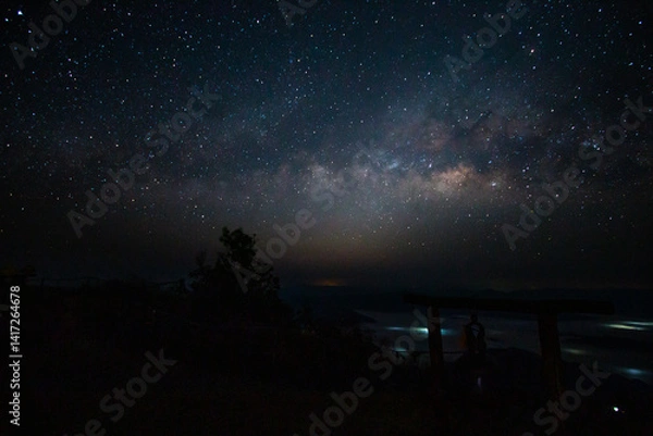 Obraz The Milky Way and the stars surrounding it are truly beautiful.