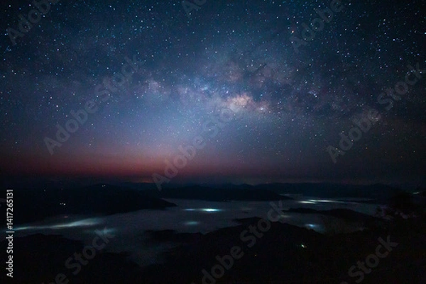 Obraz The Milky Way and the stars surrounding it are truly beautiful.