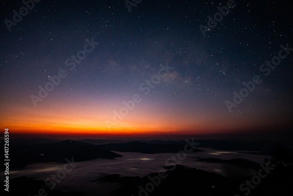 Obraz The Milky Way and the stars surrounding it are truly beautiful.